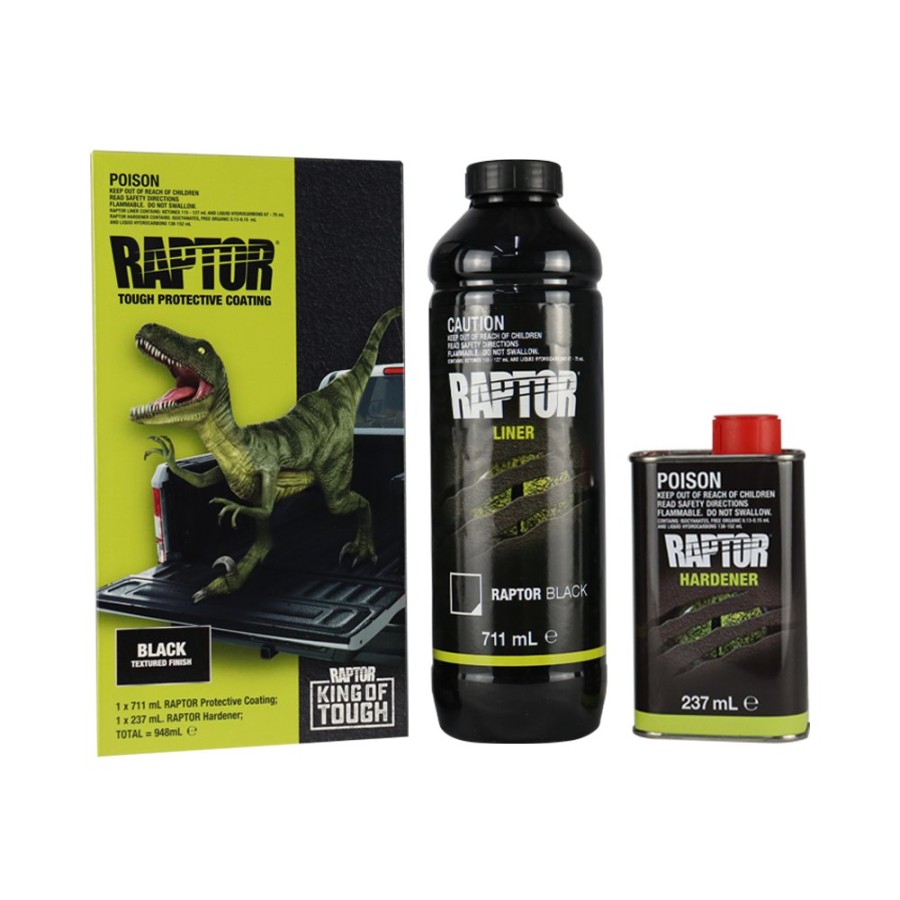 Paint U-POL Bedliner | U-Pol Raptor Tough Protective Coating 1L Kit Black