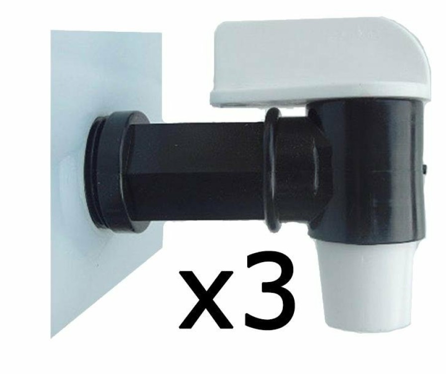 Cleaning GPI Drum Taps | Gpi Drum Tap Plastic Solvent 20Mm Black & White Twist 3 Pack