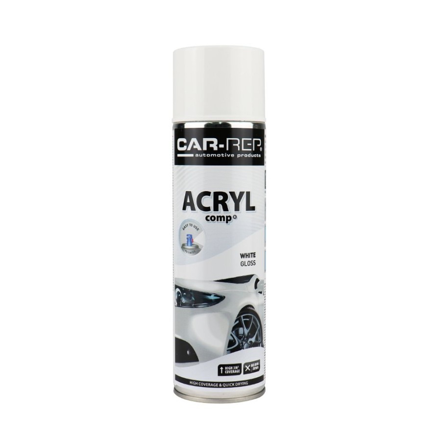 Paint Car-Rep Top Coats | Car-Rep Professional Automotive Gloss Acrylic Aerosol 500Ml White