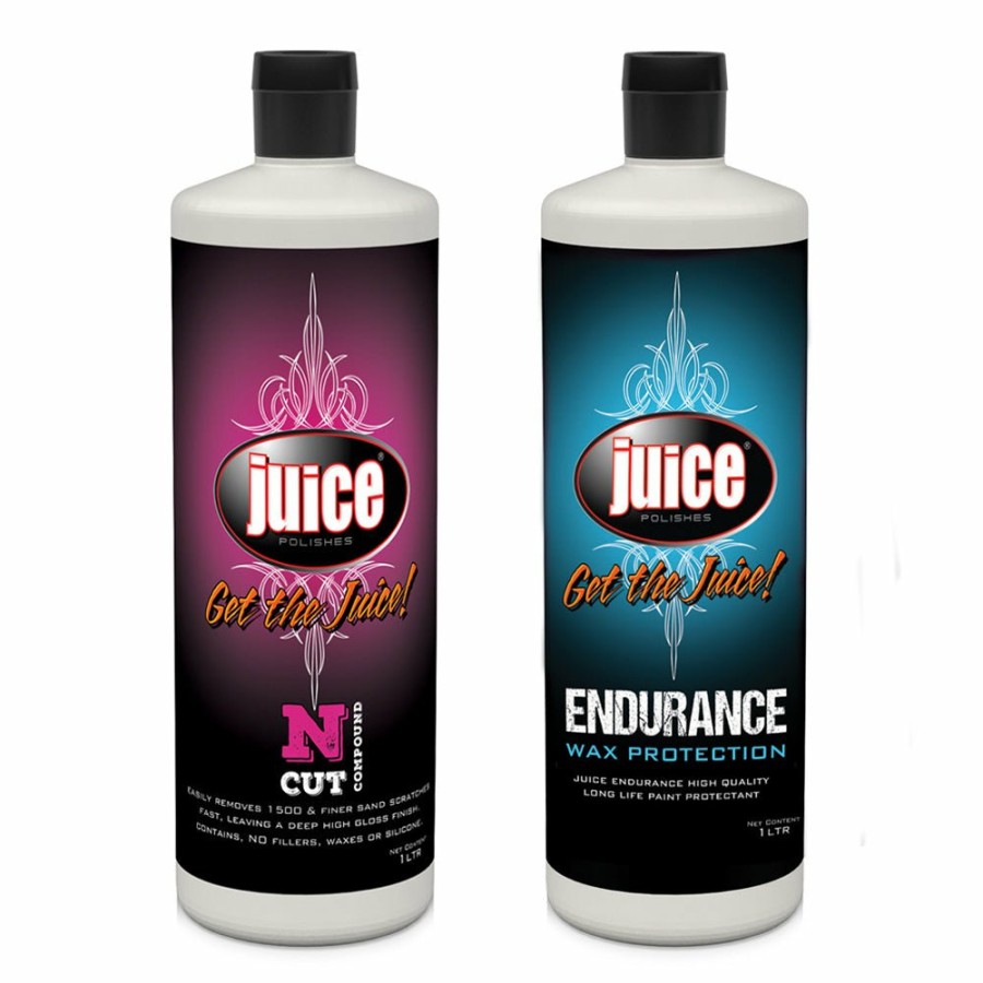 Car Care Juice Polishes Waxes | Juice Polishes N Cut 1L & Endurance Wax 1L Cutting Compound + Protection Bundle