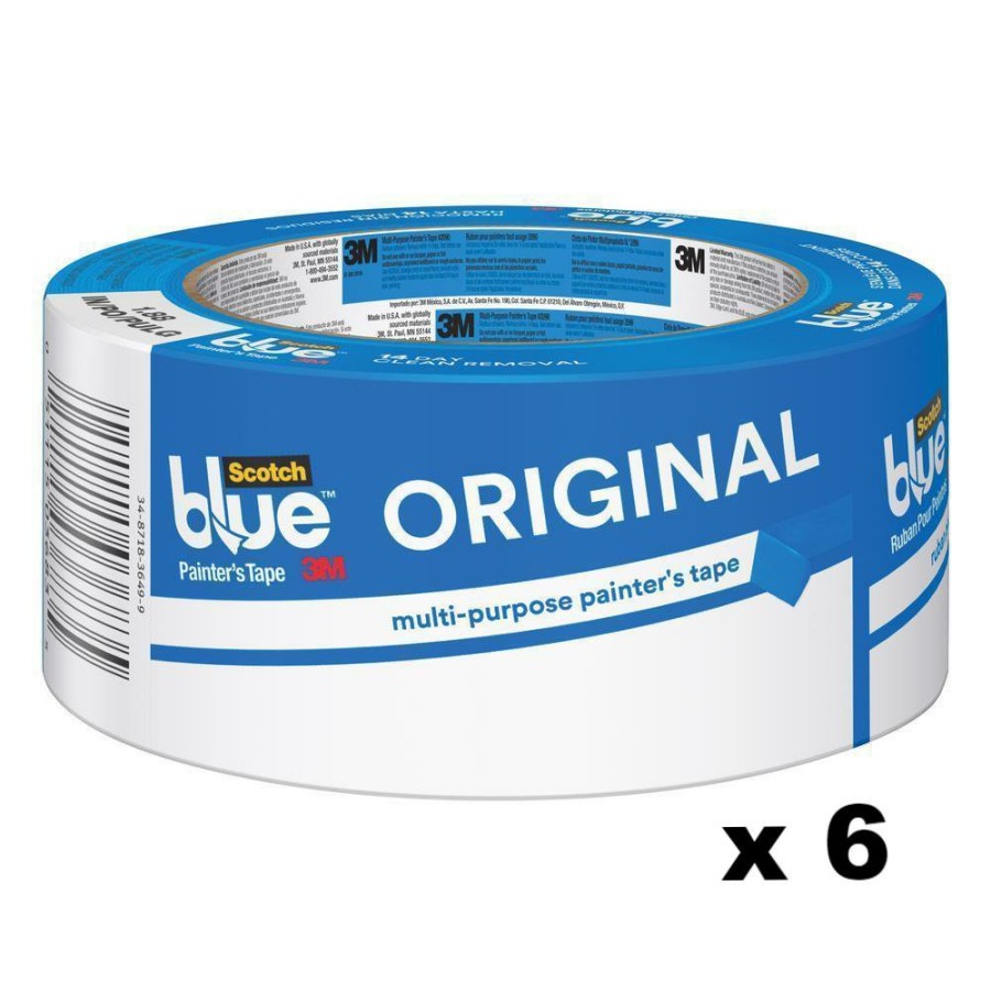 Prep & Repair 3M Masking Tape | 3M Scotch Blue Original Painter'S Masking Tape 2090 48Mm X 54.8M X 6