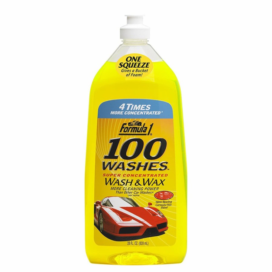 Car Care Formula 1 Car Wash | Formula 1 100 Washes Super Concentrated Wash & Wax 828Ml Carnauba