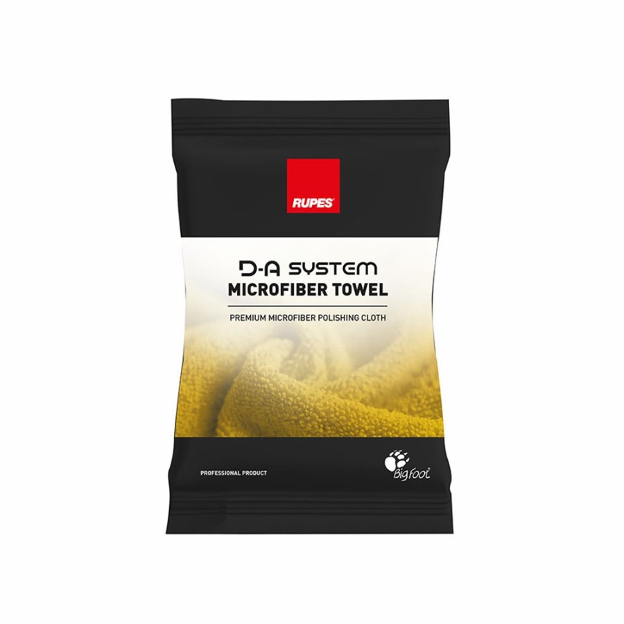 Car Care Rupes Microfibre Cloths & Towels | Rupes Premium D-A System Polishing Microfibre Towel Yellow 9.Bf9060