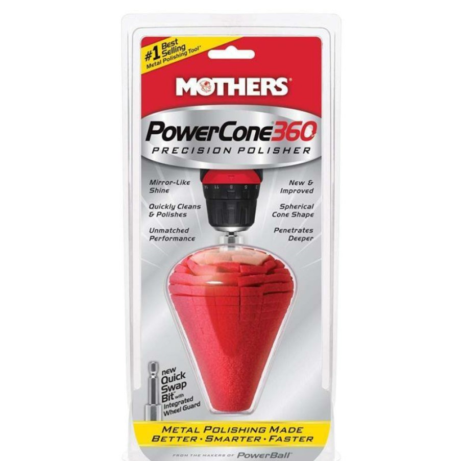 Car Care Mothers Polishing Pads | Mothers Power Cone 360 Precision Metal Polisher For Drill