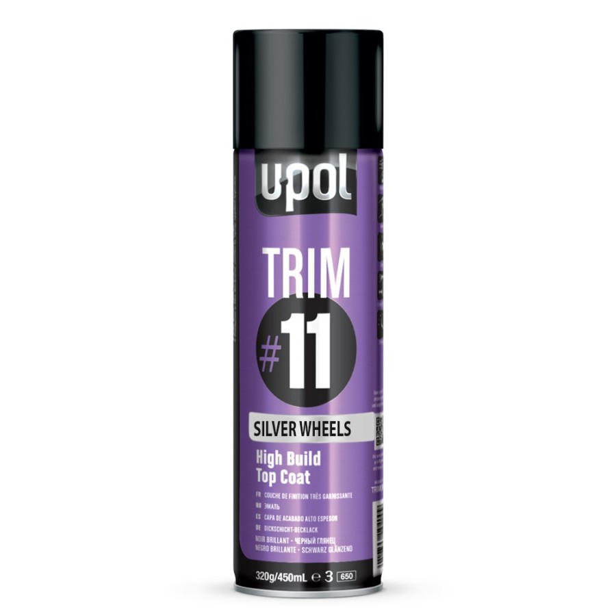 Paint U-POL Bumper & Trim | U-Pol Trim #11 High Build Top Coat 450Ml Silver Wheels (Light)