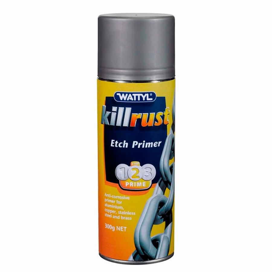 Paint Wattyl Primers & Undercoats | Wattyl Killrust Etch Primer Fast Drying Grey Aerosol 300G Anti Corrosive Epoxy