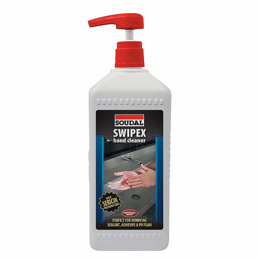 Cleaning Soudal | Soudal Swipex Industrial Strength Hand Cleaner With Grit 1L Pump Bottle