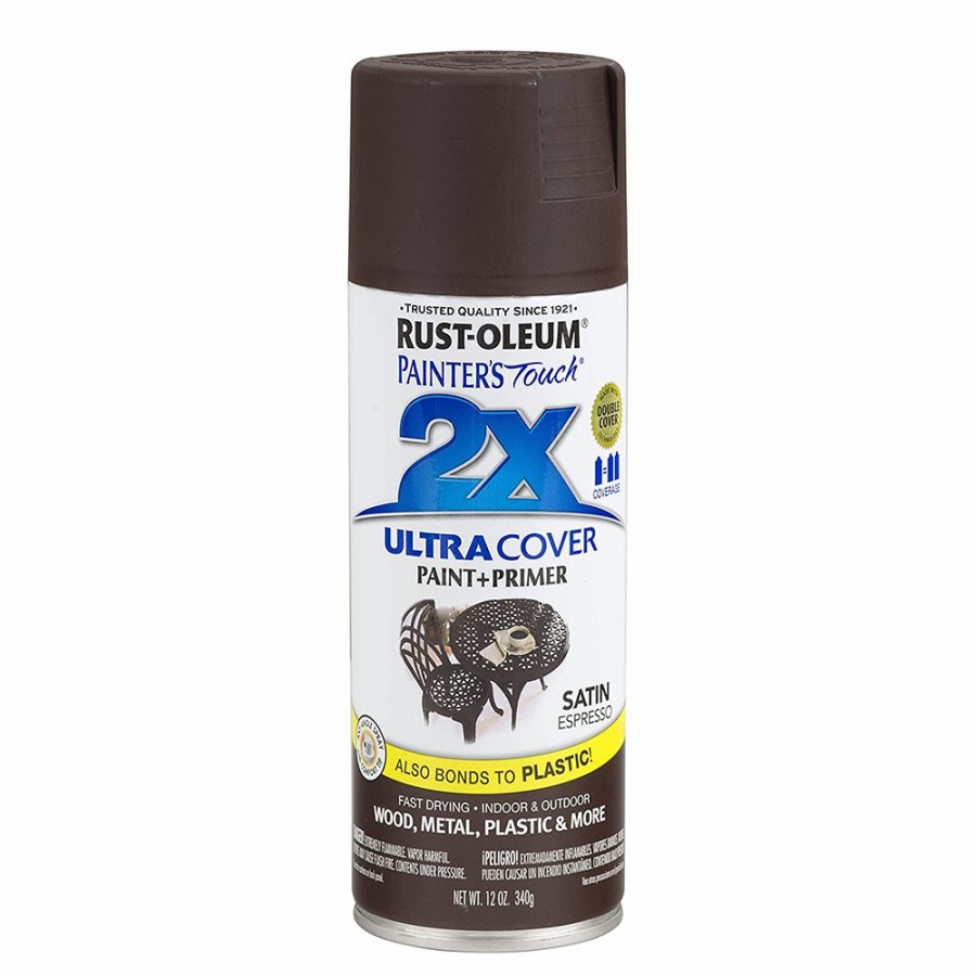 Paint Rust-Oleum Specialty | Rust-Oleum 2X Ultra Cover Satin Paint & Primer Spray Paint 340G Espresso