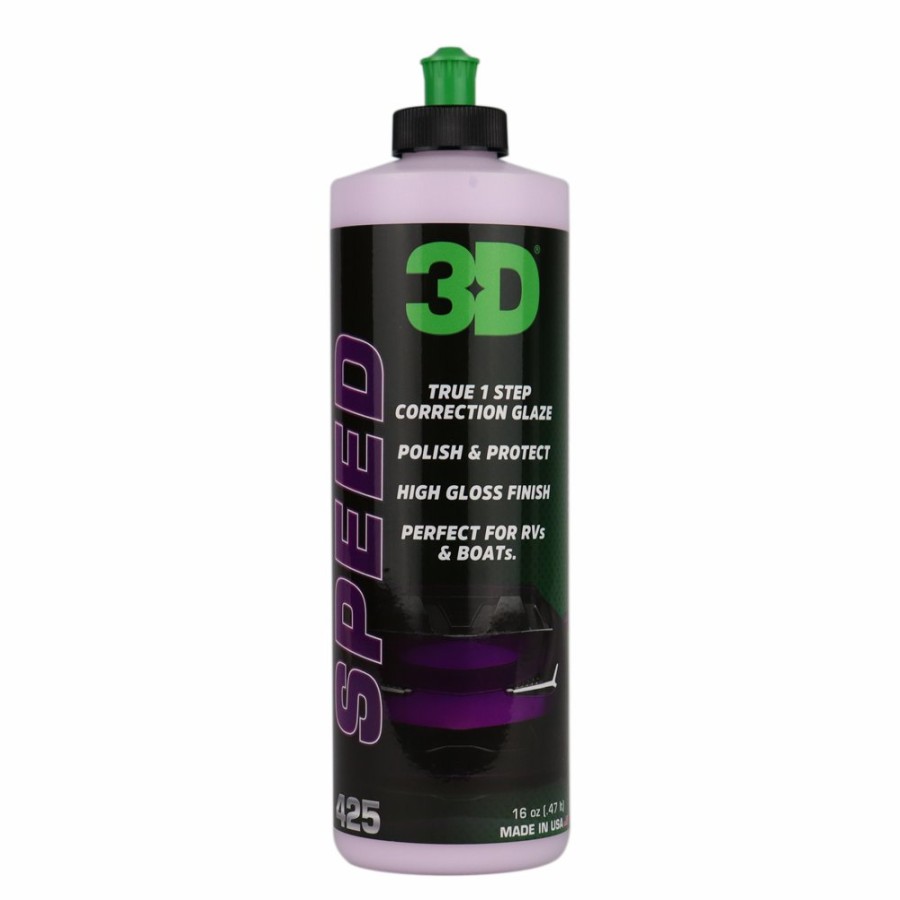 Car Care 3D Glazes | 3D 425 Speed 473Ml All-In-One Car Polish & Protect Automotive Hi-Gloss Glaze