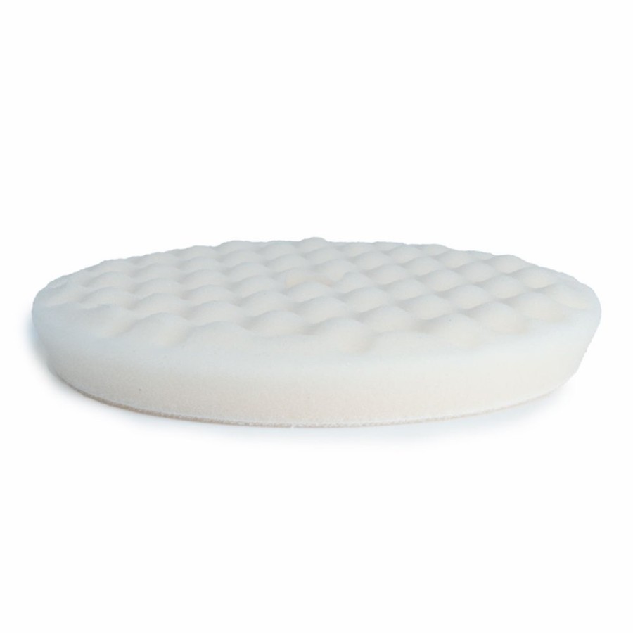 Car Care Rupes Polishing Pads | Rupes Bigfoot Rotary Hook On Foam Waffle Pad Ultra Fine White 170 Mm - 180 Mm