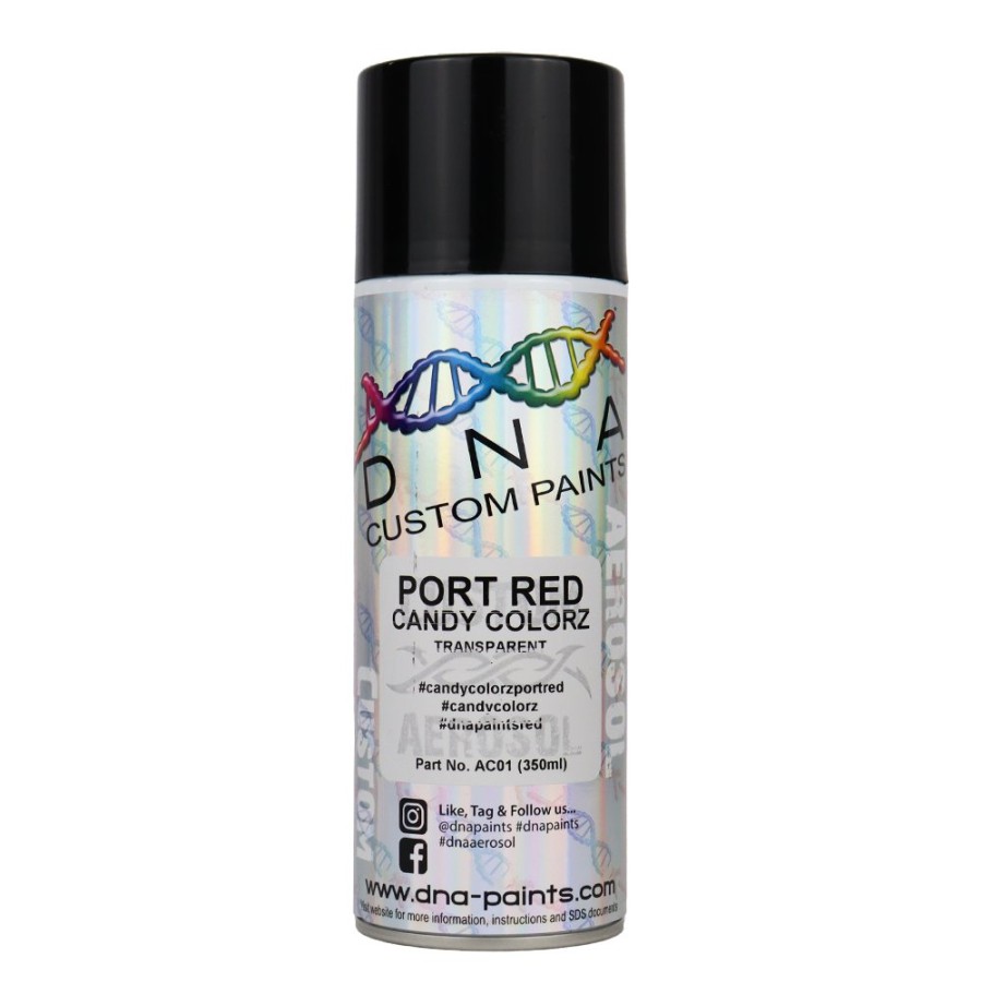 Paint DNA Paints Top Coats | Dna Paints Candy Colorz Spray Paint 350Ml Aerosol Candy Port Red