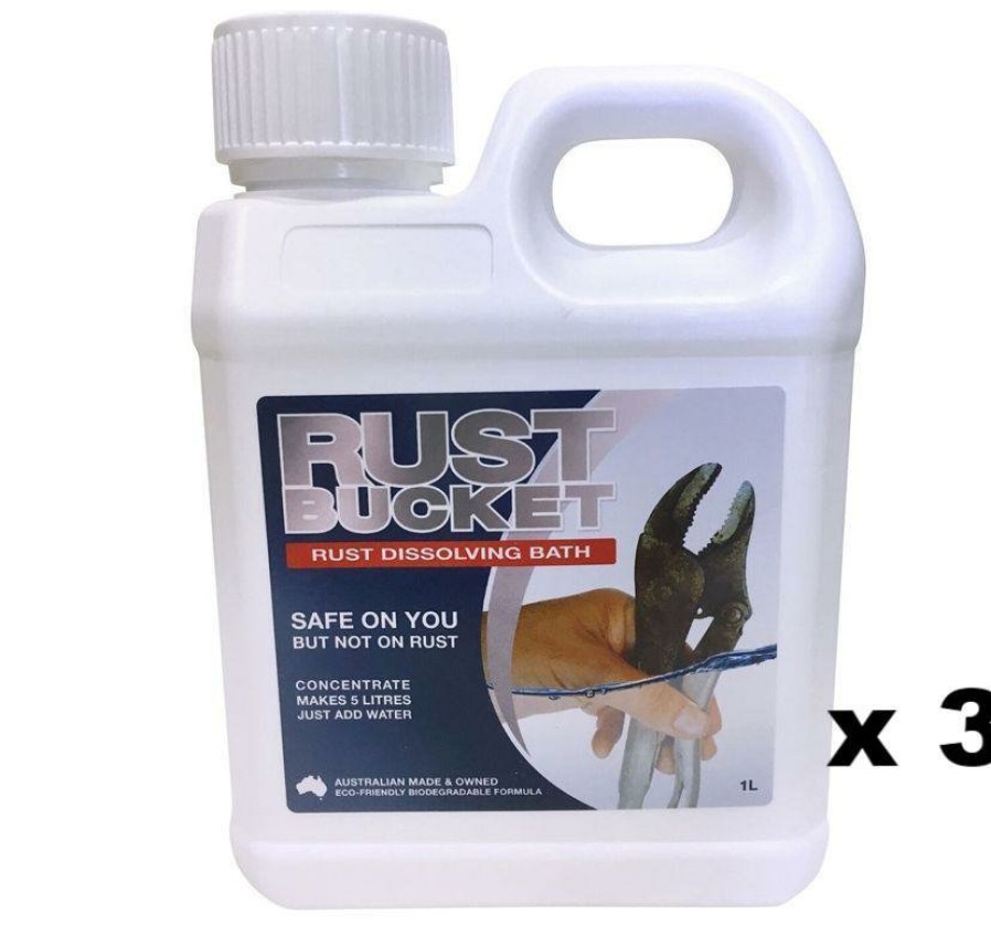 Prep & Repair Action Corrosion Rust Treatment | Action Corrosion Rust Bucket – Safe Rust Removal Bath 1L Makes 5L X 3