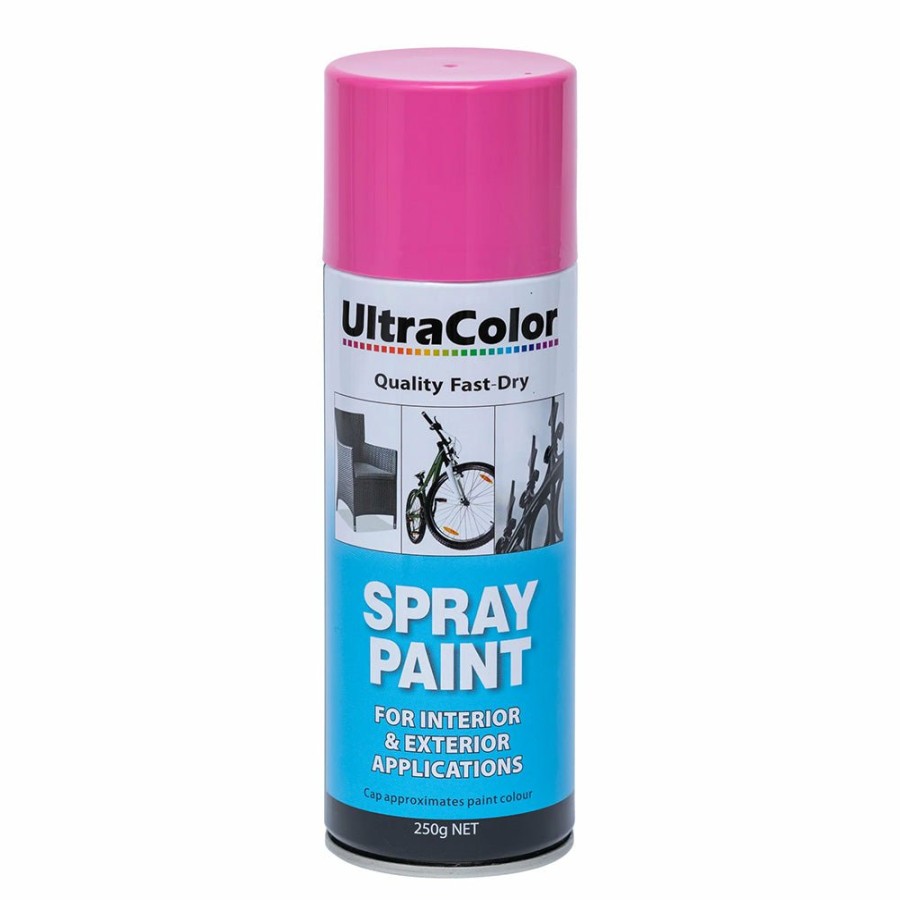 Paint UltraColor Topcoats | Ultracolor Spray Paint Fast Drying Interior Exterior 250G Rose Pink Cans