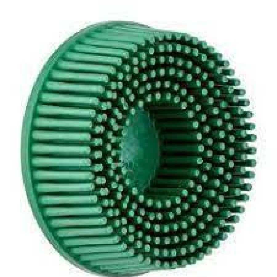 Cutting & Abrasives 3M | Scotch-Brite™ Roloc™ Bristle Disc Green Tapered 50Mm X 16Mm