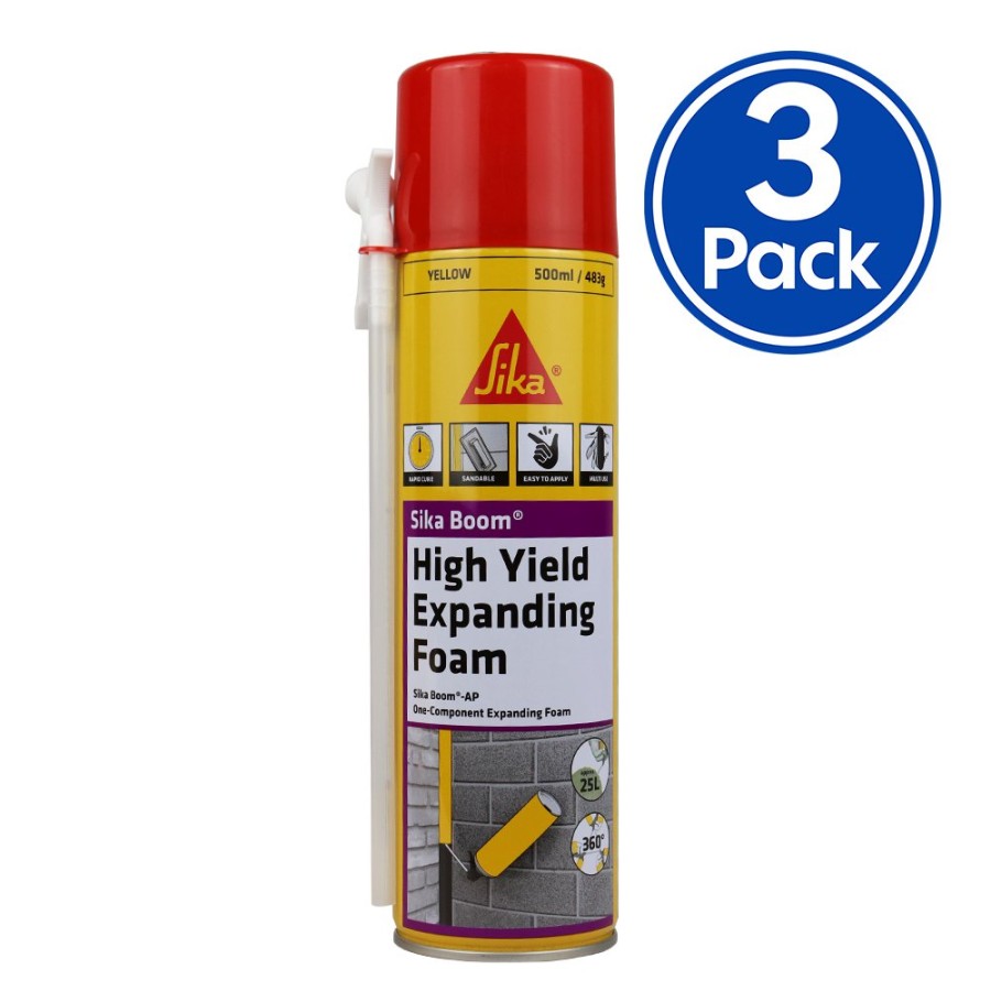 Adhesives & Sealants Sika | Sika Boom Ap High Expanding Foam Filling Insulating 500Ml X 3 Pack