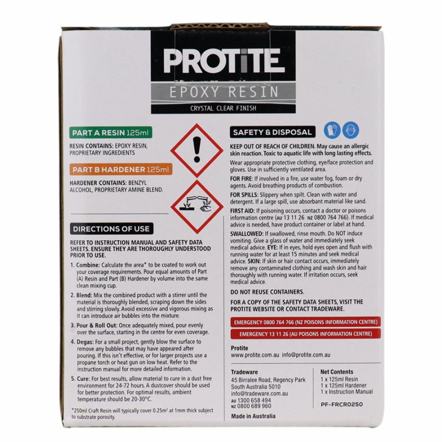 Boat Care Protite Resins | Protite Epoxy Craft Resin 250Ml Kit Clear 2 Part System