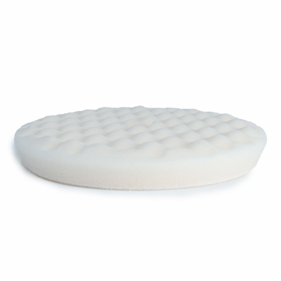 Car Care Rupes Polishing Pads | Rupes Bigfoot Rotary Hook On Foam Waffle Pad Ultra Fine White 125 Mm - 140 Mm