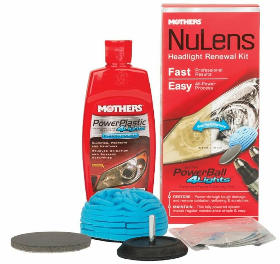 Car Care Mothers Headlights | Mothers Nulens Diy Headlight Restoration Kit Plastic Lens Restorer