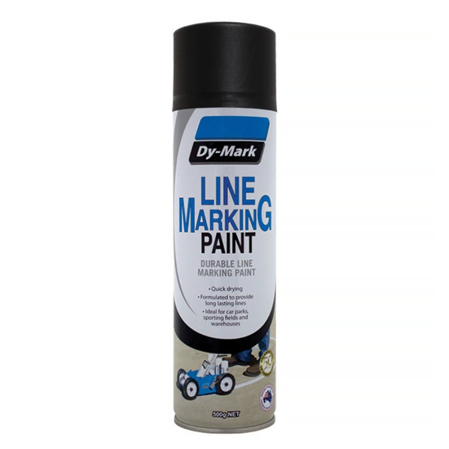 Paint Dy-Mark Linemarking | Dy-Mark Heavy Duty Line Marking Spray Paint Matt Black 500G Aerosol