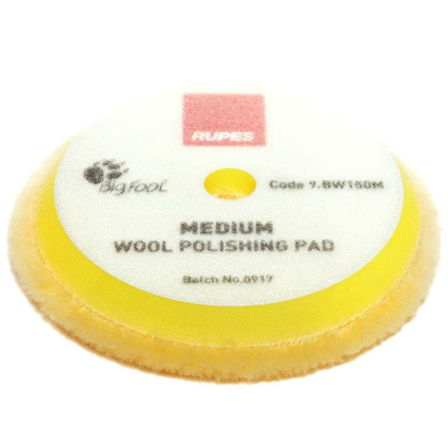 Car Care Rupes Polishing Pads | Rupes Bigfoot 130Mm / 145Mm Medium Wool Yellow Polishing Pad 9.Bw150M