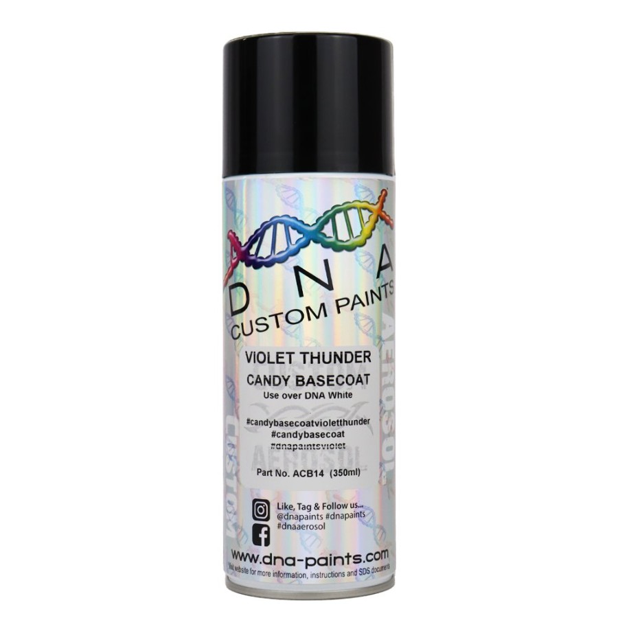 Paint DNA Paints Top Coats | Dna Paints Candy Basecoat Spray Paint 350Ml Aerosol Candy Violet Thunder