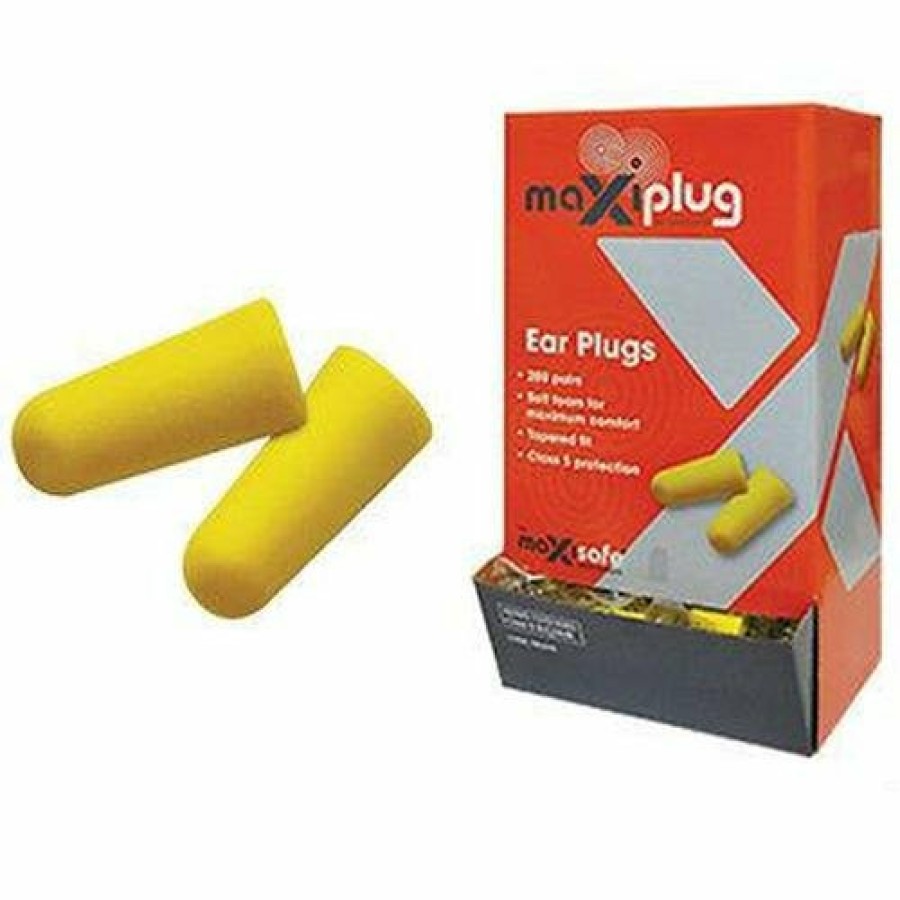 Safety Maxisafe Earbuds | Maxisafe Disposable Foam Earplugs Box Of 200 Safety Sound Hearing Protection