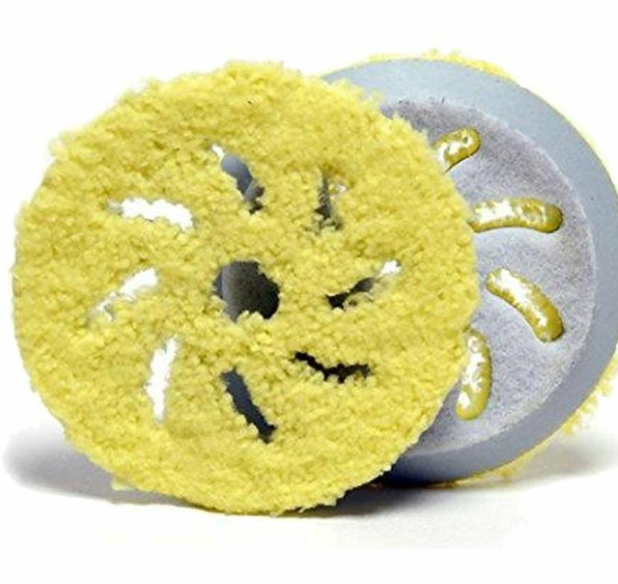 Car Care Rupes Polishing Pads | Rupes Bigfoot Yellow 150Mm Microfibre Buff Medium Pad 2 Pack 9.Bf150Xm