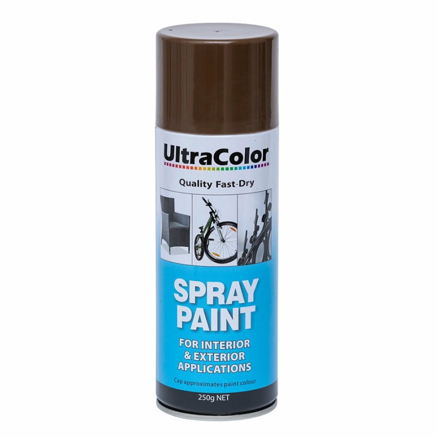 Paint UltraColor Topcoats | Ultracolor Spray Paint Fast Drying Interior Exterior 250G Mission Brown Cans