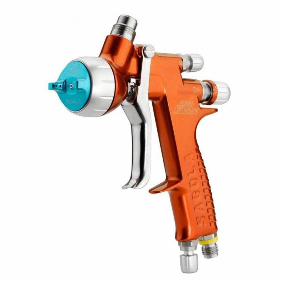 Spray Guns Sagola Gravity-Fed | Sagola 4600 Xtreme Spray Painting Gun 1.3 Mm Dvr Aqua Cap Gravity Air Paint