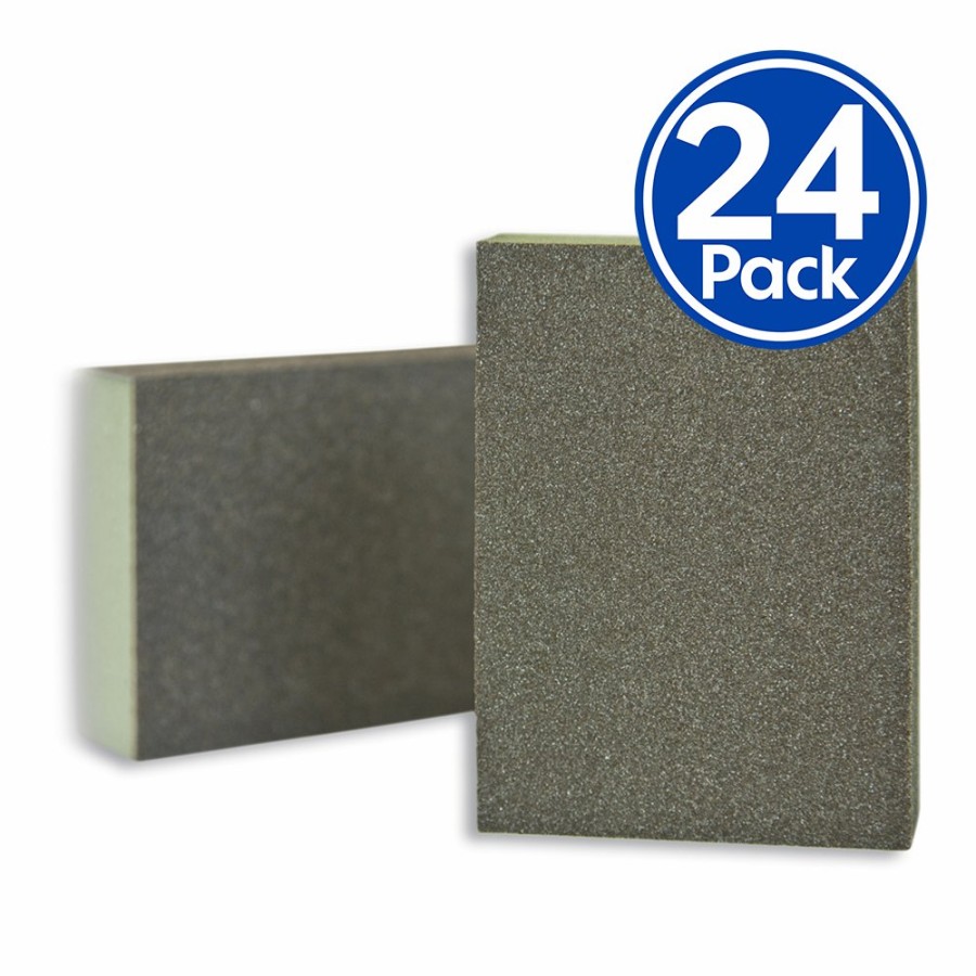 Cutting & Abrasives 3M Sponges | 3M 63198 Standard Sanding Sponge Block Fine 96Mm X 66Mm X 24 Pack Box Abrasive