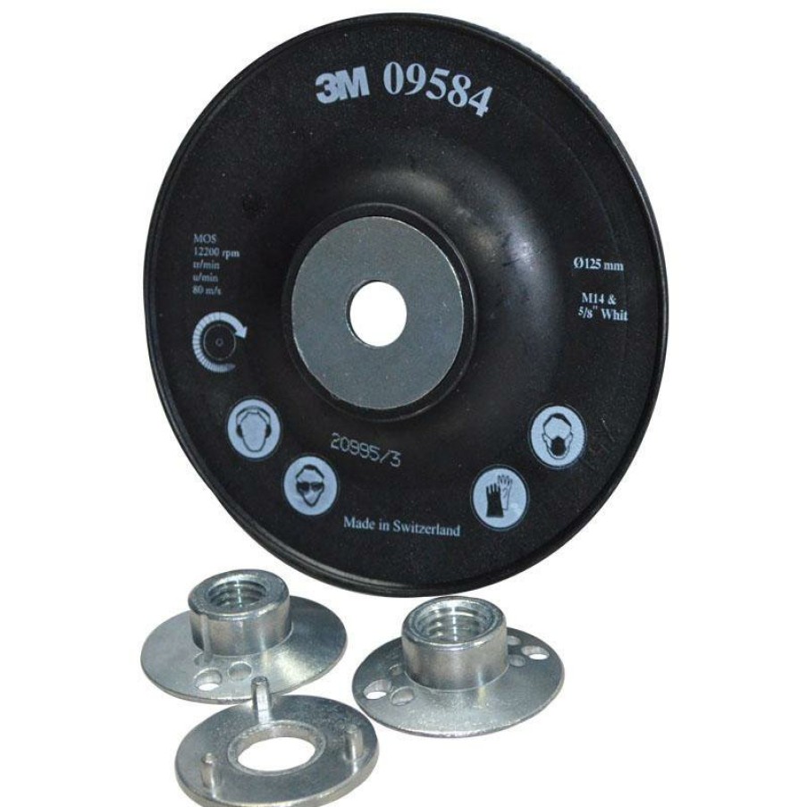 Cutting & Abrasives 3M Grinder Pads | 3M Ribbed Fibre Disc Back Up Pad Scotch Brit Strip 09584 125Mm