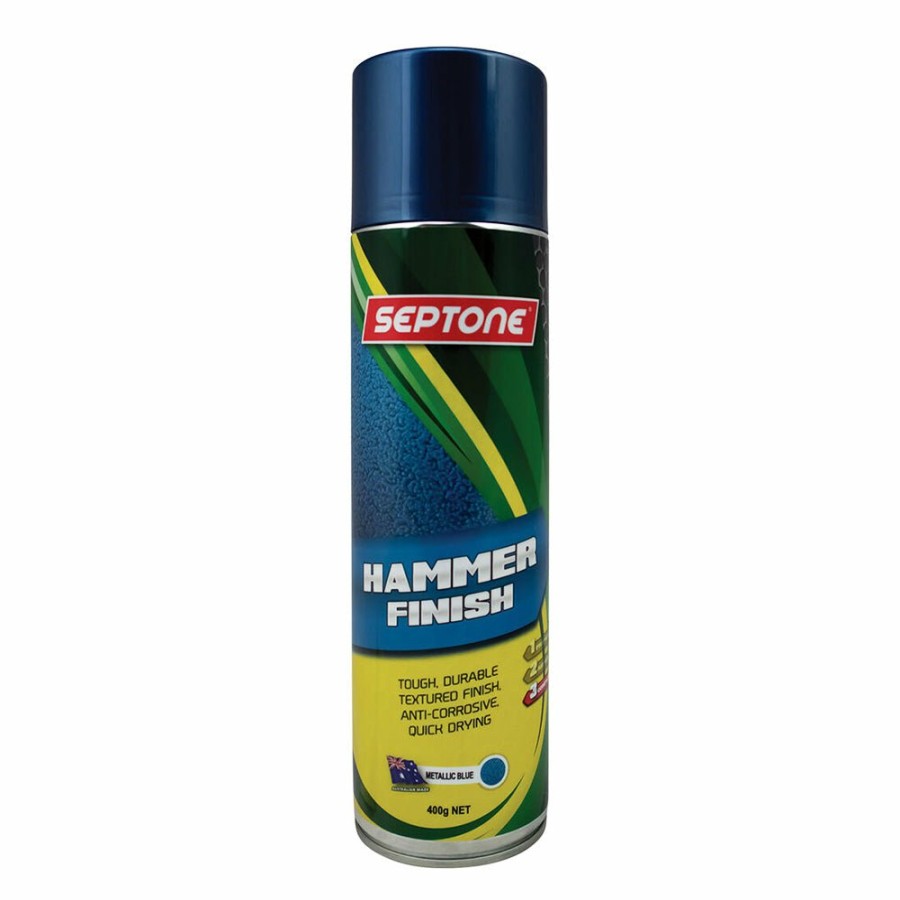 Paint Septone Topcoats | Septone Metallic Hammer Finish Anti Corrosive Spray Paint 400G Aerosol Blue