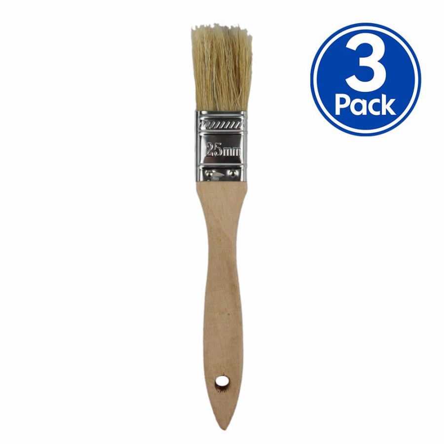 Painting Tools C u0026 A Brushware | C&A Industrial Paint Brush 25Mm X 3 Pack Trade