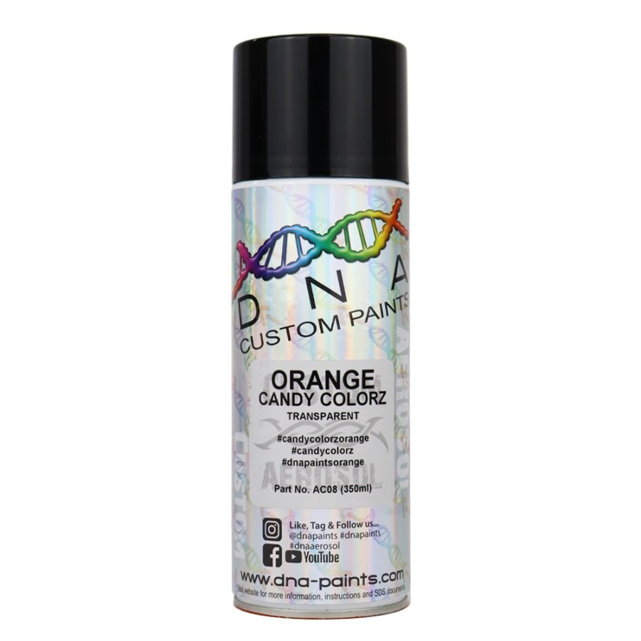 Paint DNA Paints Top Coats | Dna Paints Candy Colorz Spray Paint 350Ml Aerosol Candy Orange