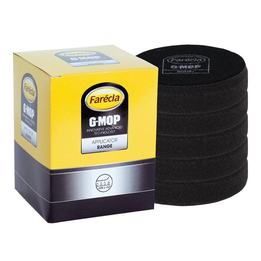 Car Care Farecla Polishing Pads | Farecla G Mop 3" (75Mm) Black Hook & Loop Finishing Foam Pads X 5 Pack