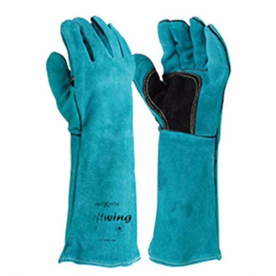 Safety Maxisafe Welding Gloves | Green Leftwing Left Hand Premium Welders Gloves Safety Protection Welding X 2