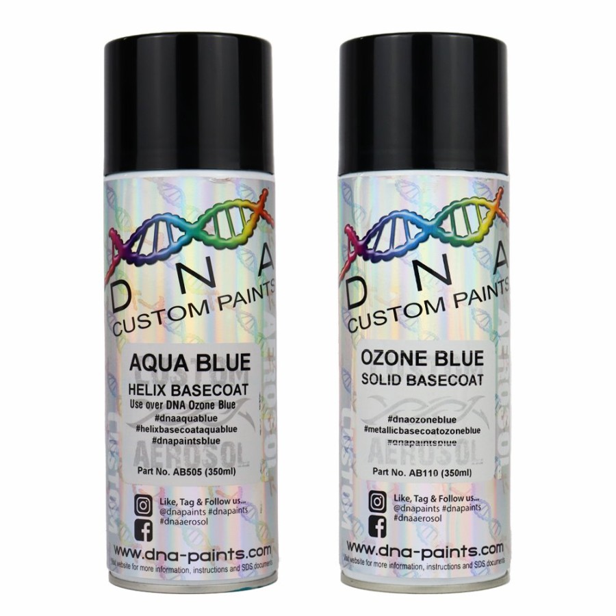 Paint DNA Paints Top Coats | Dna Paints Helix Basecoat Spray Paint 350Ml Aerosol Aqua Blue With Undercoat