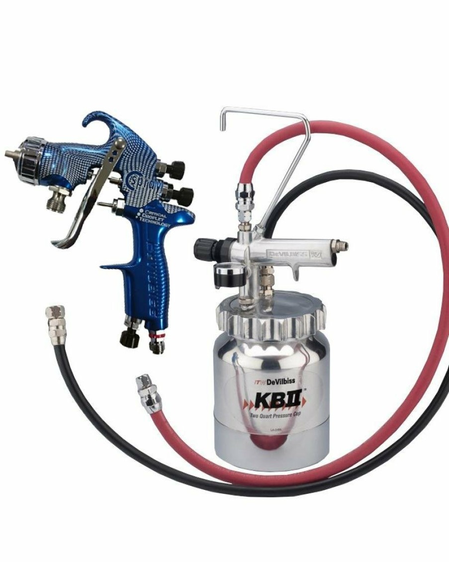 Spray Guns Devilbiss Pressure Pot | Devilbiss Kbii Aluminum Pot C-Spray Professional Spray Gun Pressure Kit 1.0Mm