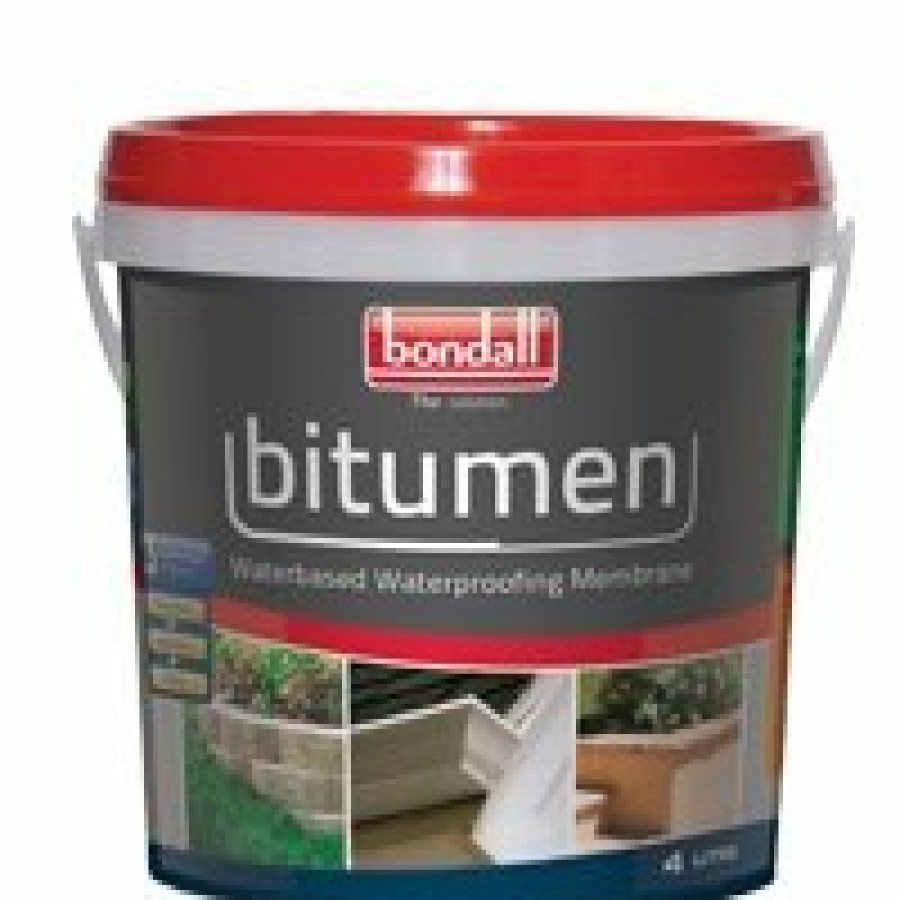 Paint Bondall Waterproofing | Bondall Water Based Bitumen Membrane 1L Retaining Walls Gutters Roofing Black