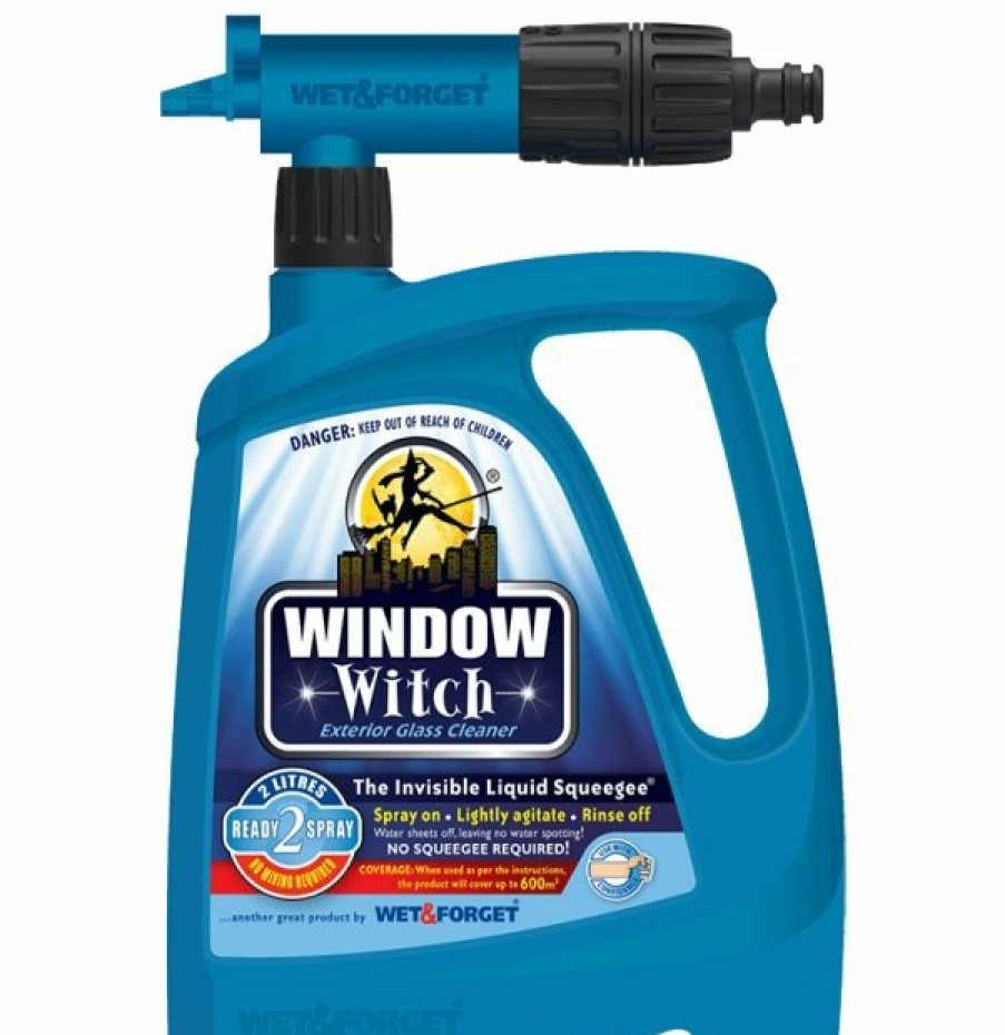 Cleaning Wet u0026 Forget | Wet And Forget Window Witch Spray On Exterior Glass Cleaner Sniper Nozzle 2L