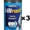 Paint Wattyl Exterior | Killrust Satin Enamel Aerosol Match Colorbond Steel Colour 300G Ironstone X 3