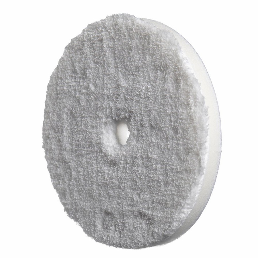 Car Care Rupes Polishing Pads | Rupes Bigfoot Da Ultra Fine Microfibre Compound Pad Ultra Fine White 130Mm