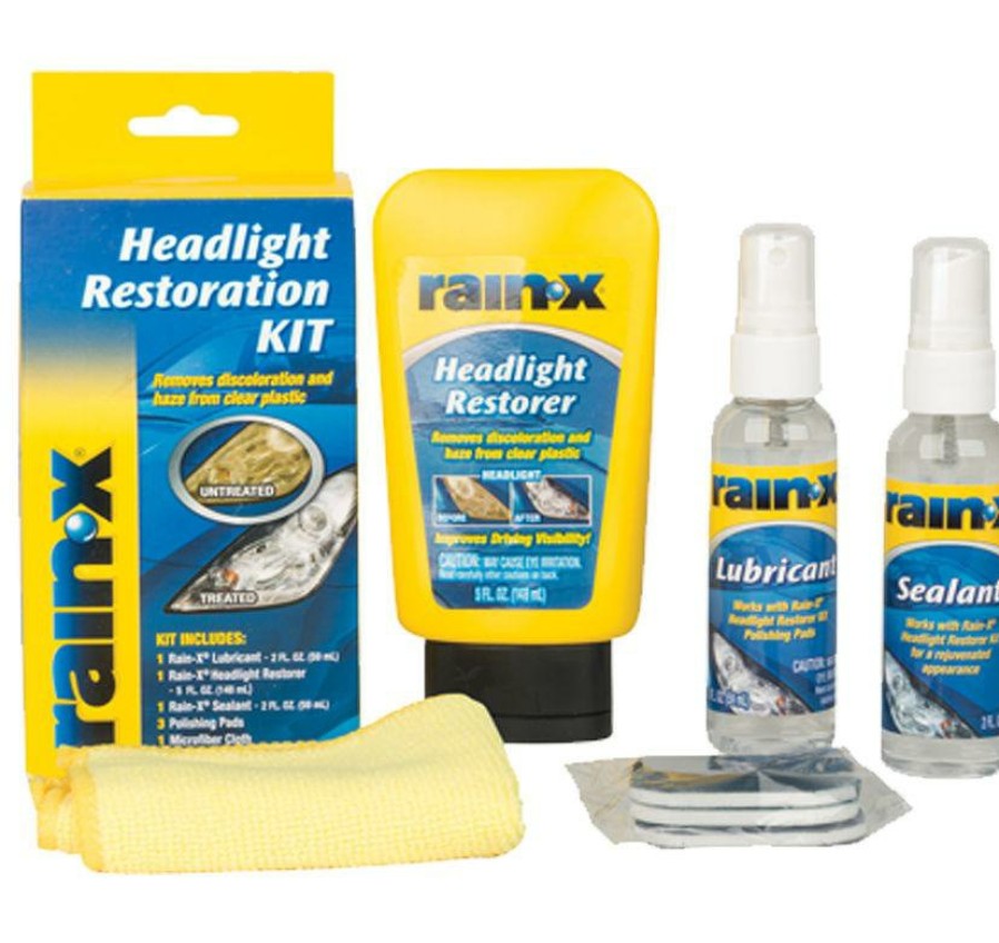 Car Care Rain X Headlights | Rain-X Car Boat Motorcycle Headlight & Plastic Restoration Polish Kit Restorer