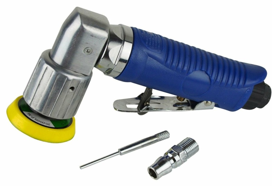 Cutting & Abrasives Wholesale Paint Group Air Sanders | Blue 3'' Air Angle Sander 75Mm Pad Air Coupling Air Tools Grinder