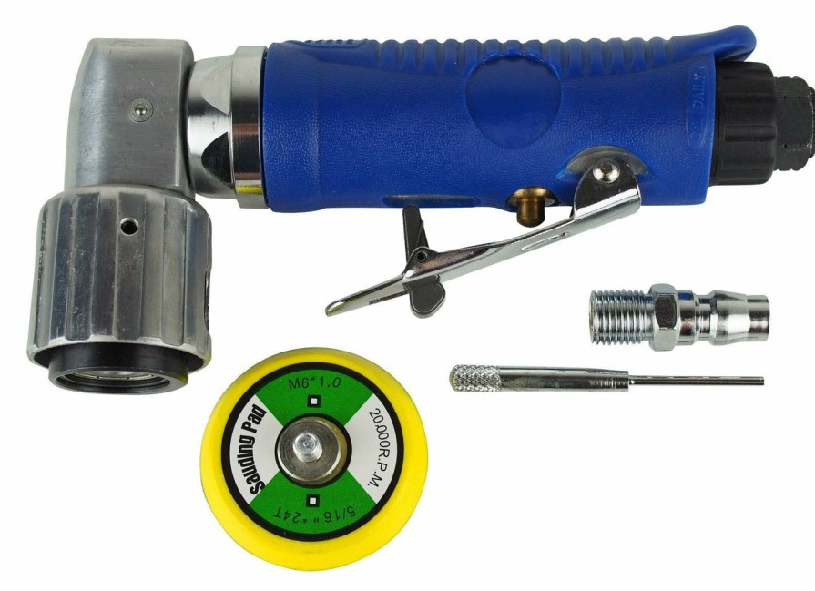 Cutting & Abrasives Wholesale Paint Group Air Sanders | Blue 3'' Air Angle Sander 75Mm Pad Air Coupling Air Tools Grinder