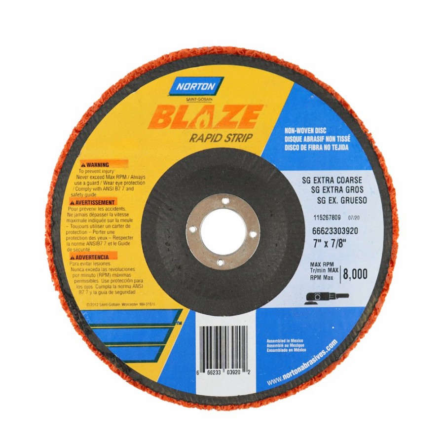 Cutting & Abrasives Norton | Norton Blaze Rapid Strip Disc 180Mm X 22.0Mm