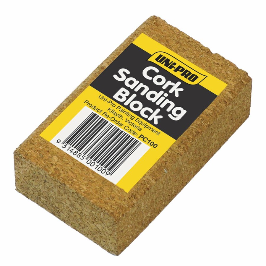 Cutting & Abrasives Uni-Pro Blocks | Uni-Pro Cork Sanding Block 100Mm X 55Mm X 30Mm