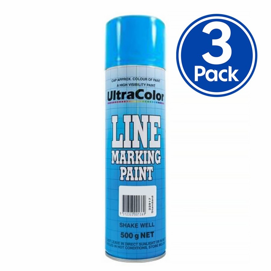 Paint UltraColor Linemarking | Ultracolor Line Marking Spray Paint Blue 500G Aerosol X 3 Pack