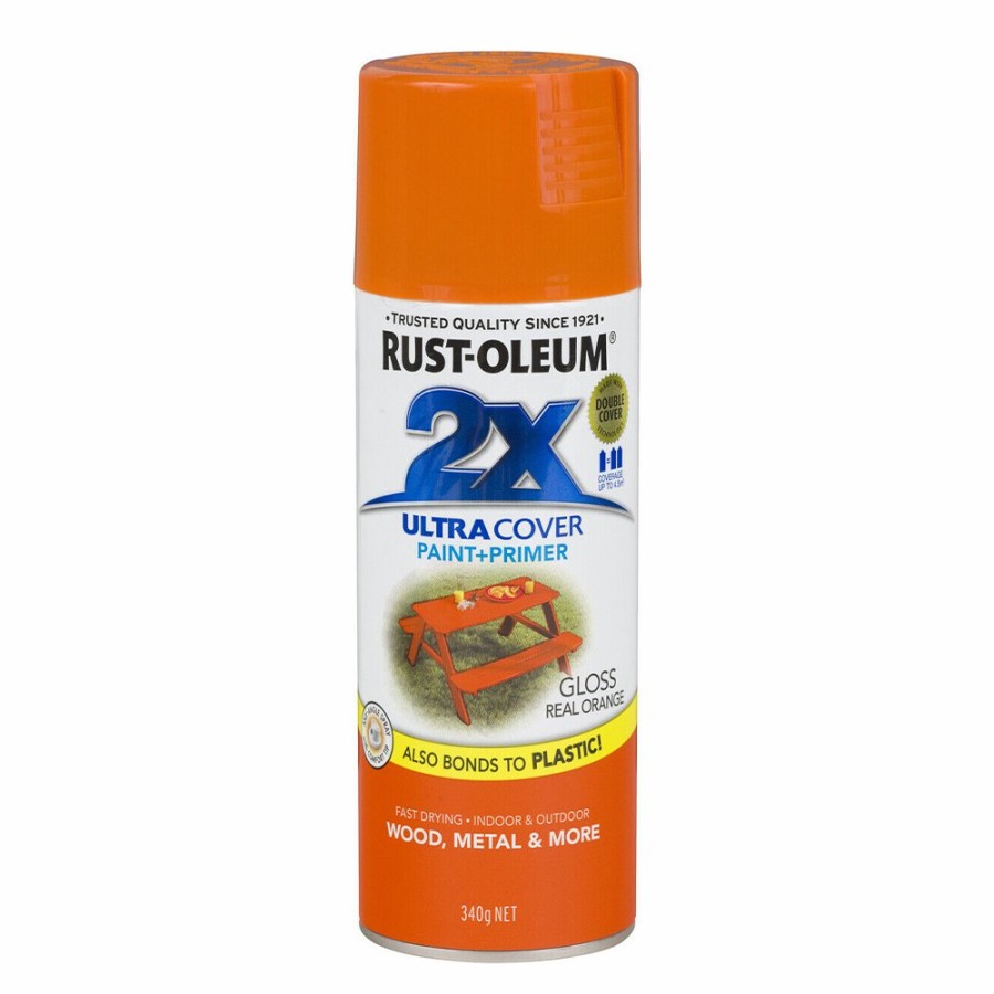 Paint Rust-Oleum Specialty | Rust-Oleum 2X Gloss Paint & Primer Spray Paint 340G Real Orange