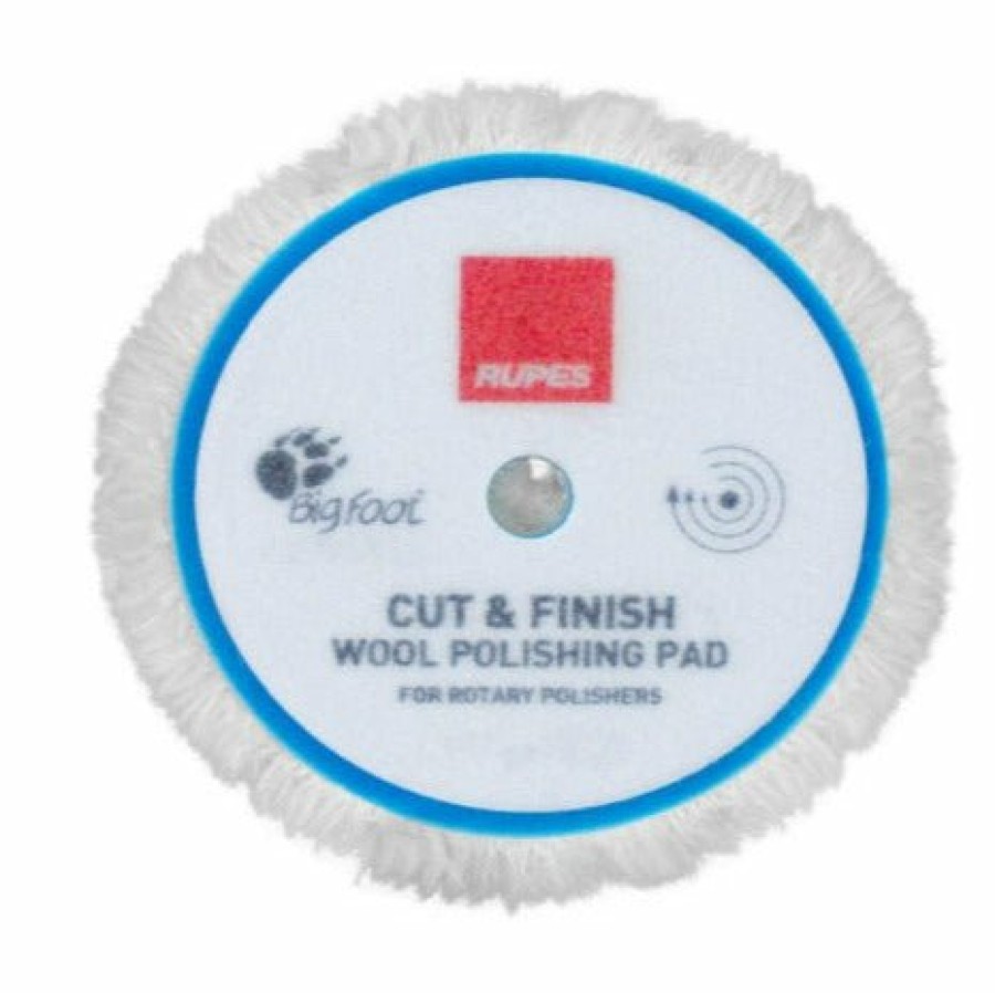 Car Care Rupes Cutting Pads | Rupes Bigfoot 200Mm Coarse Blue Wool Polishing Pad 9.Bl200F